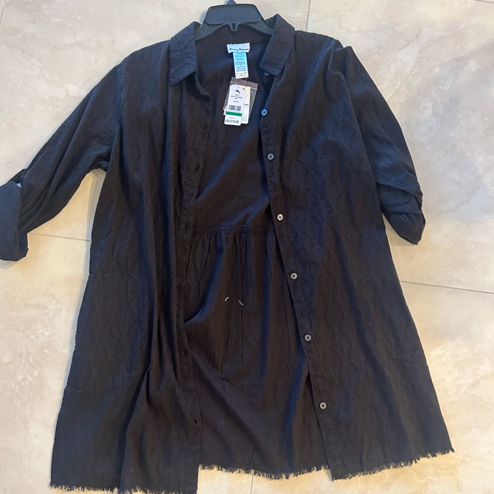 TOMMY BAHAMA NEW WITH TAGS BLACK COVERUP/DRESS